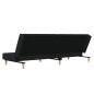 vidaXL Sofá cama de 2 plazas tela negro vidaXL Sofá cama de 2 plazas tela negro