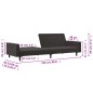 vidaXL Sofá cama de 2 plazas terciopelo gris oscuro vidaXL Sofá cama de 2 plazas terciopelo gris oscuro
