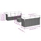 vidaXL Set de comedor de jardín 7 pzas y cojines ratán sintético negro