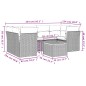 vidaXL Set de sofás de jardín 7 piezas con cojines ratán PE gris vidaXL Set de sofás de jardín 7 piezas con cojines ratán PE gris