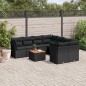 vidaXL Set de sofás de jardín 8 piezas y cojines ratán sintético negro vidaXL Set de sofás de jardín 8 piezas y cojines ratán sintético negro