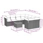 vidaXL Set de sofás de jardín 8 piezas y cojines ratán sintético negro vidaXL Set de sofás de jardín 8 piezas y cojines ratán sintético negro