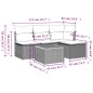 vidaXL Juego de sofás jardín con cojines 5 pzas ratán sintético gris vidaXL Juego de sofás jardín con cojines 5 pzas ratán sintético gris