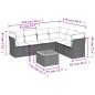 vidaXL Set de sofás de jardín 7 piezas con cojines ratán PE gris vidaXL Set de sofás de jardín 7 piezas con cojines ratán PE gris