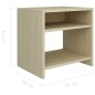 vidaXL Mesita de noche madera contrachapada roble sonoma 40x30x40 cm vidaXL Mesita de noche madera contrachapada roble sonoma 40x30x40 cm