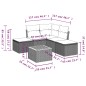 vidaXL Set de muebles de jardín 6 pzas y cojines ratán sintético gris vidaXL Set de muebles de jardín 6 pzas y cojines ratán sintético gris