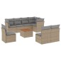 vidaXL Set de sofás de jardín 9 pzas con cojines ratán sintético beige vidaXL Set de sofás de jardín 9 pzas con cojines ratán sintético beige