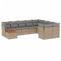 vidaXL Juego de sofás jardín con cojines beige 10 pzas ratán sintético vidaXL Juego de sofás jardín con cojines beige 10 pzas ratán sintético