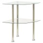 vidaXL Mesa auxiliar de ordenador vidrio transparente 38x38x50 cm vidaXL Mesa auxiliar de ordenador vidrio transparente 38x38x50 cm