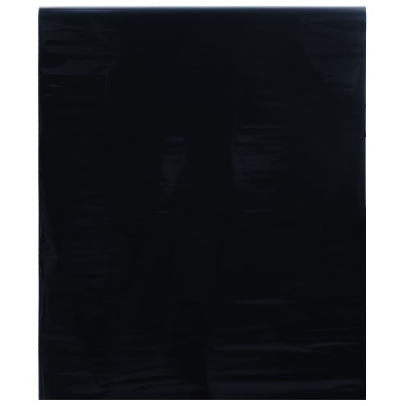 vidaXL Lámina de ventana esmerilada estática PVC negro 45x1000 cm