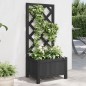 vidaXL Jardinera enrejada madera maciza de abeto negra vidaXL Jardinera enrejada madera maciza de abeto negra