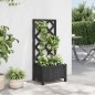 vidaXL Jardinera enrejada madera maciza de abeto negra vidaXL Jardinera enrejada madera maciza de abeto negra