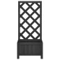 vidaXL Jardinera enrejada madera maciza de abeto negra vidaXL Jardinera enrejada madera maciza de abeto negra