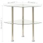 vidaXL Mesa auxiliar de ordenador vidrio transparente 38x38x50 cm vidaXL Mesa auxiliar de ordenador vidrio transparente 38x38x50 cm