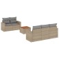 vidaXL Juego de sofás jardín con cojines 6 pzas ratán sintético beige vidaXL Juego de sofás jardín con cojines 6 pzas ratán sintético beige