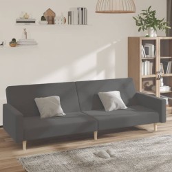 vidaXL Sofá cama de 2 plazas tela gris claro