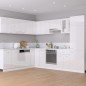 vidaXL Armario de frigorífico madera ingeniería blanco brillo vidaXL Armario de frigorífico madera ingeniería blanco brillo