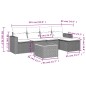vidaXL Set de sofás de jardín 6 piezas y cojines ratán sintético negro vidaXL Set de sofás de jardín 6 piezas y cojines ratán sintético negro