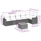 vidaXL Set de comedor de jardín 7 pzas y cojines ratán sintético negro vidaXL Set de comedor de jardín 7 pzas y cojines ratán sintético negro