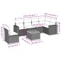 vidaXL Set de comedor de jardín 7 pzas y cojines ratán sintético negro vidaXL Set de comedor de jardín 7 pzas y cojines ratán sintético negro