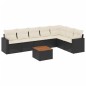 vidaXL Set de sofás de jardín 8 piezas y cojines ratán sintético negro vidaXL Set de sofás de jardín 8 piezas y cojines ratán sintético negro