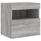 vidaXL Muebles TV pared con LED 6 pzas madera ingeniería gris Sonoma