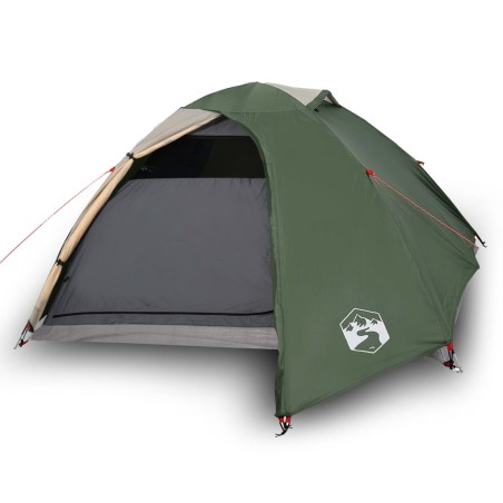 vidaXL Tienda de campaña 4 personas tafetán 185T verde 267x272x145 cm