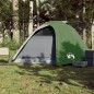 vidaXL Tienda de campaña 4 personas tafetán 185T verde 267x272x145 cm