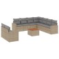 vidaXL Juego de sofás jardín con cojines beige 10 pzas ratán sintético vidaXL Juego de sofás jardín con cojines beige 10 pzas ratán sintético