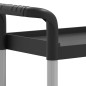 vidaXL Carrito de 3 niveles aluminio negro 77x34x72 cm vidaXL Carrito de 3 niveles aluminio negro 77x34x72 cm