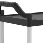 vidaXL Carrito de 3 niveles aluminio negro 81x41x92 cm vidaXL Carrito de 3 niveles aluminio negro 81x41x92 cm