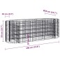vidaXL Arriate de gaviones de hierro galvanizado 190x50x50 cm vidaXL Arriate de gaviones de hierro galvanizado 190x50x50 cm