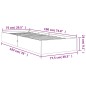 vidaXL Estructura de cama madera maciza de pino marrón cera 75x190 cm