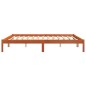 vidaXL Estructura de cama madera maciza pino marrón cera 120x200 cm vidaXL Estructura de cama madera maciza pino marrón cera 120x200 cm