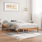vidaXL Estructura de cama madera maciza pino marrón cera 140x200 cm vidaXL Estructura de cama madera maciza pino marrón cera 140x200 cm