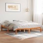 vidaXL Estructura de cama madera maciza pino marrón cera 150x200 cm vidaXL Estructura de cama madera maciza pino marrón cera 150x200 cm