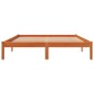 vidaXL Estructura de cama madera maciza pino marrón cera 150x200 cm vidaXL Estructura de cama madera maciza pino marrón cera 150x200 cm