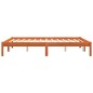 vidaXL Estructura de cama madera maciza pino marrón cera 150x200 cm vidaXL Estructura de cama madera maciza pino marrón cera 150x200 cm