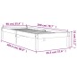 vidaXL Estructura de cama madera maciza de pino marrón cera 90x200 cm vidaXL Estructura de cama madera maciza de pino marrón cera 90x200 cm