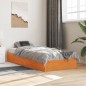 vidaXL Estructura de cama madera maciza pino marrón cera 100x200 cm