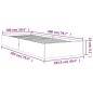 vidaXL Estructura de cama madera maciza pino marrón cera 100x200 cm