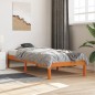 vidaXL Estructura de cama madera maciza de pino marrón cera 90x190 cm vidaXL Estructura de cama madera maciza de pino marrón cera 90x190 cm