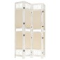 vidaXL Biombo divisor de 4 paneles de tela color crema 140x165 cm vidaXL Biombo divisor de 4 paneles de tela color crema 140x165 cm