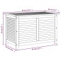 vidaXL Caja de almacenaje de jardín madera maciza acacia 90x50x56 cm