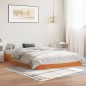 vidaXL Estructura de cama madera maciza pino marrón cera 150x200 cm vidaXL Estructura de cama madera maciza pino marrón cera 150x200 cm