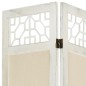 vidaXL Biombo divisor de 4 paneles de tela color crema 140x165 cm vidaXL Biombo divisor de 4 paneles de tela color crema 140x165 cm