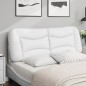 vidaXL Cabecero de cama acolchado cuero sintético blanco 120 cm vidaXL Cabecero de cama acolchado cuero sintético blanco 120 cm