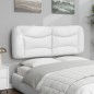 vidaXL Cabecero de cama acolchado cuero sintético blanco 120 cm vidaXL Cabecero de cama acolchado cuero sintético blanco 120 cm