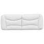 vidaXL Cabecero de cama acolchado cuero sintético blanco 120 cm vidaXL Cabecero de cama acolchado cuero sintético blanco 120 cm