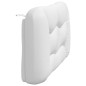vidaXL Cabecero de cama acolchado cuero sintético blanco 120 cm vidaXL Cabecero de cama acolchado cuero sintético blanco 120 cm